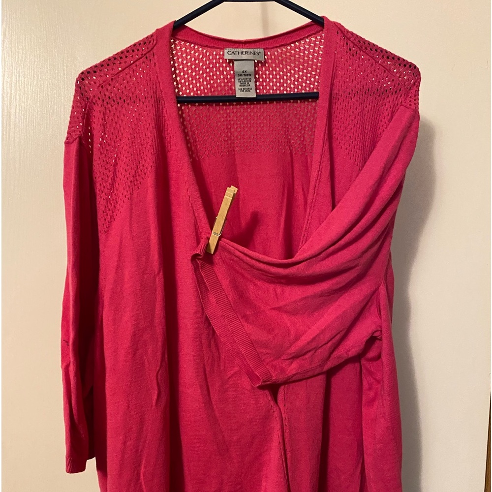 Catherine’s pink 4x Shrug NWOT